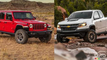 Comparaison : Jeep Gladiator 2020 vs Chevrolet Colorado ZR2